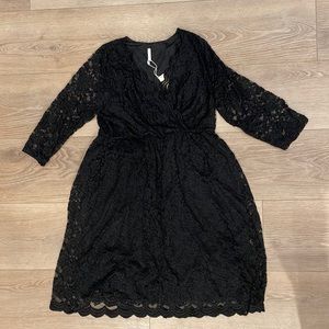 Black Lace PinkBlush dress 1XLarge NWT
